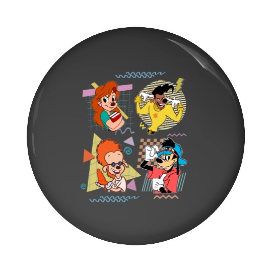 Goofy Pin Buttons, Kids Disney Pin Buttons, Vintage Goofy Movie Powerline