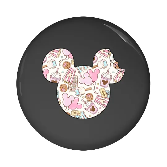 Retro Disneyland Snacks Family Pin Buttons