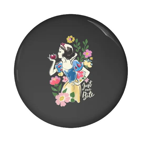 Retro Disney Snow White And The Seven Dwarfs Floral Pin Buttons,