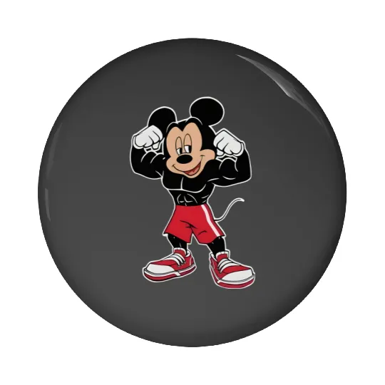 Muscle Mickey  Pin Buttons, Muscle Goofy Donald Pin Buttons, Disneyland Pin Buttons