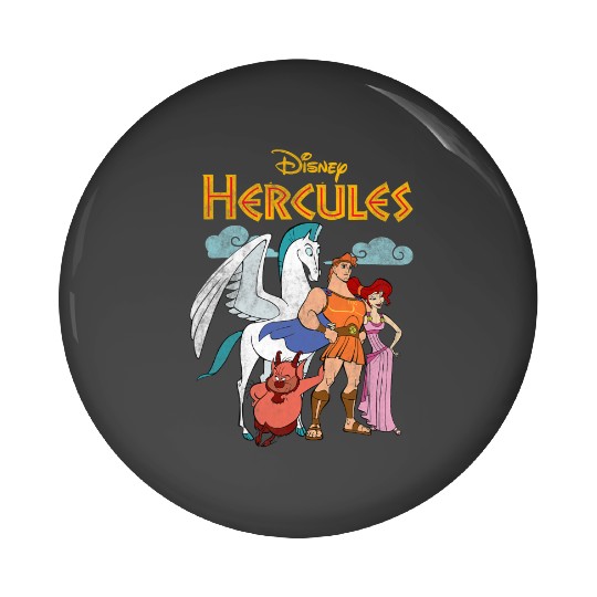 Disney Hercules Classic Hero Group Shot  Poster Pin Buttons