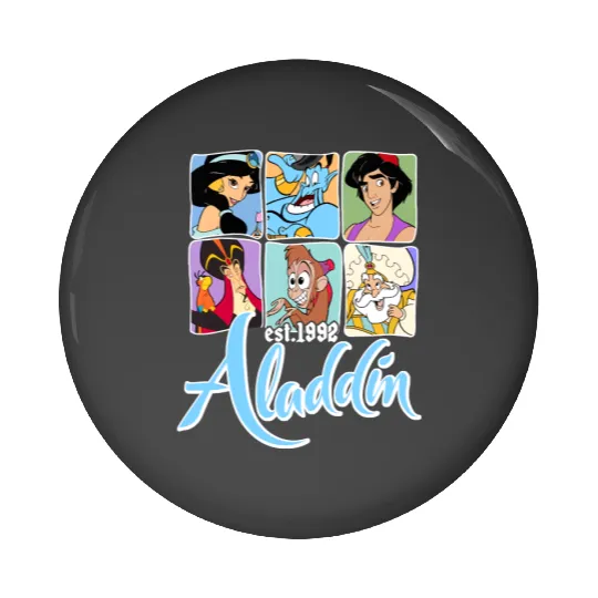 Disney Aladdin Characters Group Pin Buttons