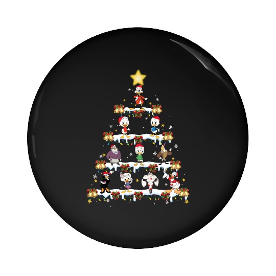 Disney DuckTales Christmas Tree and Lights Pin Buttons