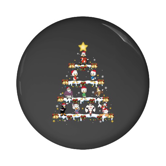 Disney DuckTales Christmas Tree and Lights Pin Buttons