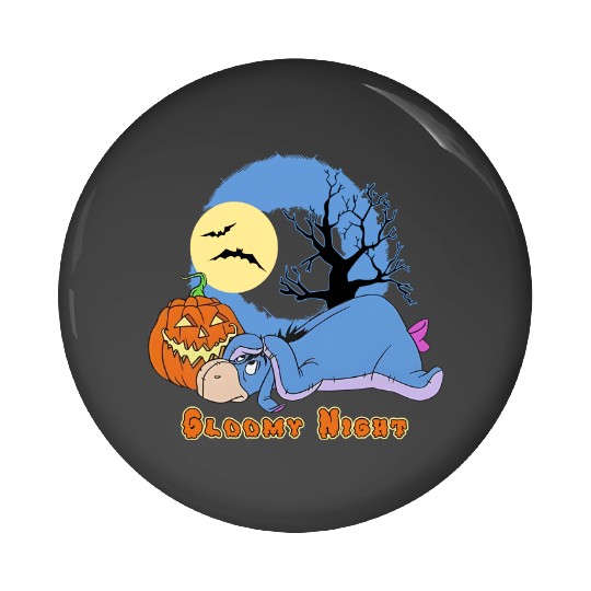 Bloomy Night Eeyore Halloween Pin Buttons, Disney Eeyore Winnie The Pooh Halloween Pin Buttons