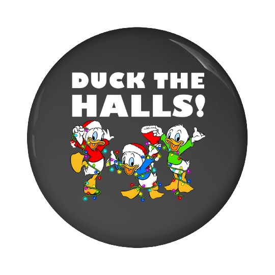 Disney Ducktales Christmas Lights Pin Buttons, Duck The Halls Pin Buttons
