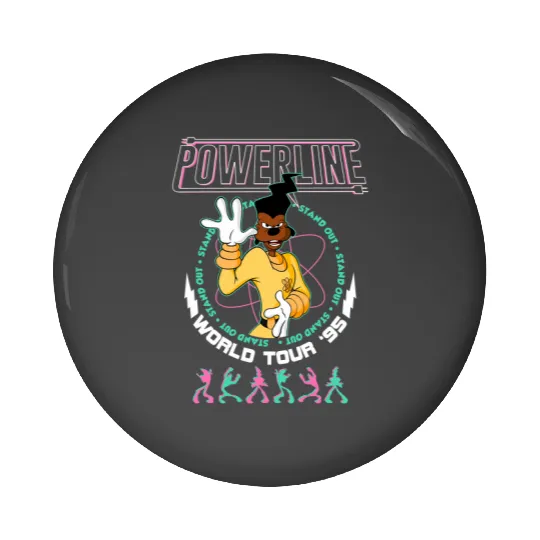 Disney Powerline Goofy Movie Pin Buttons, Disney Goofy Movie Powerline