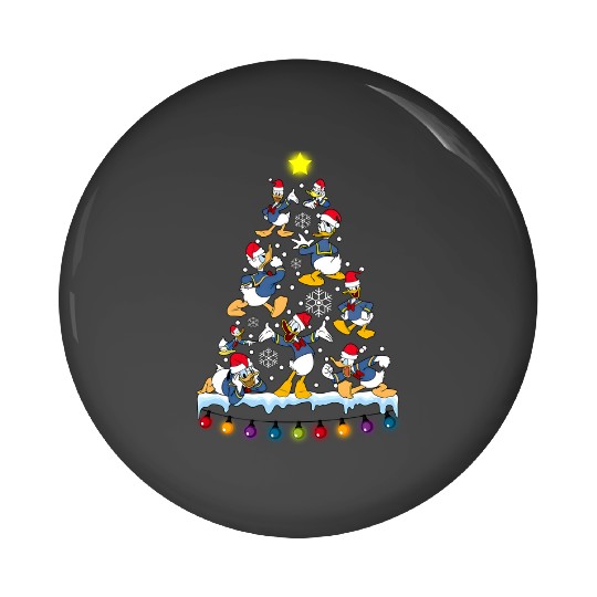 Disney Donald Duck Christmas Tree Xmas Pin Buttons, Santa Hat Donbald Outfits Pin Buttons