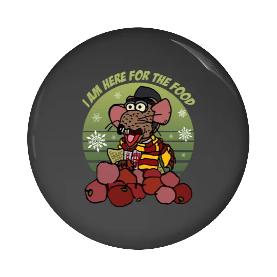 Rizzo the Rat I Am Here For The Food  Pin Buttons, Disney The Muppet Christmas Carol Pin Buttons