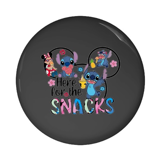 Disney Stitch Pin Buttons, Disney Stitch Snack Pin Buttons