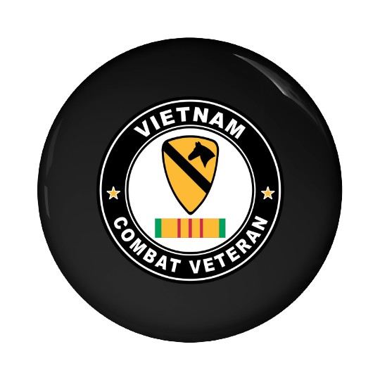 1st Cavalry Division Vietnam Combat Veteran Pin Buttons