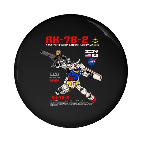 Rx-78-2 Gundam Pin Buttons