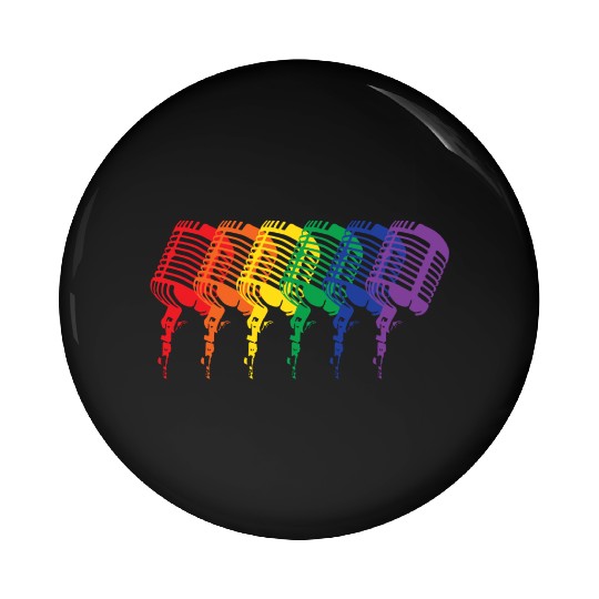 Multi-colored Mics Pin Buttons