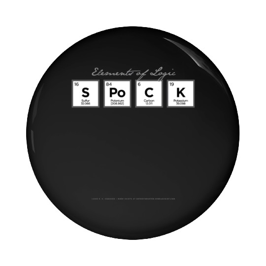 Spock Periodic Table Pin Buttons