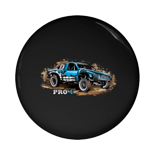 Pro4 Race Truck Blue Pin Buttons