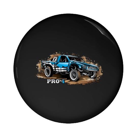 Pro4 Race Truck Blue Pin Buttons