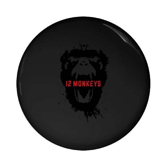 12 Monkeys Scream Stencil Tv Series 2015 Pin Buttons