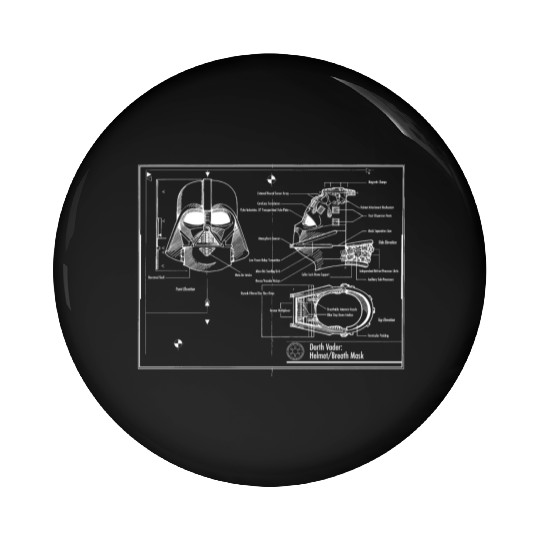 darth vader star wars blueprint Pin Buttons