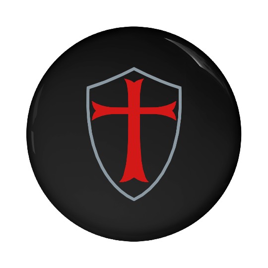 knights templar shield Pin Buttons