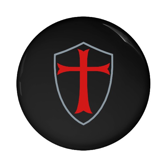 knights templar shield Pin Buttons