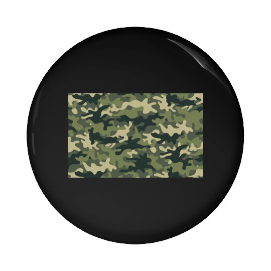 Camouflage pattern green Pin Buttons