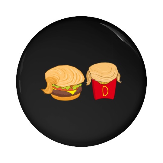 Donald McDonald's Trump Parody Pin Buttons