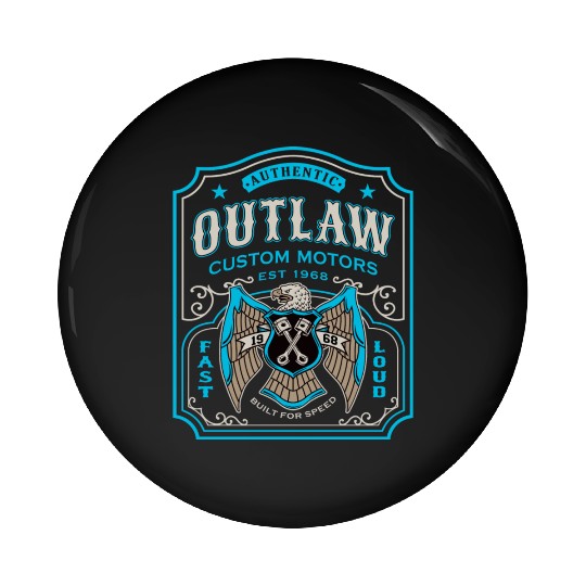 Outlaw Motors Pin Buttons