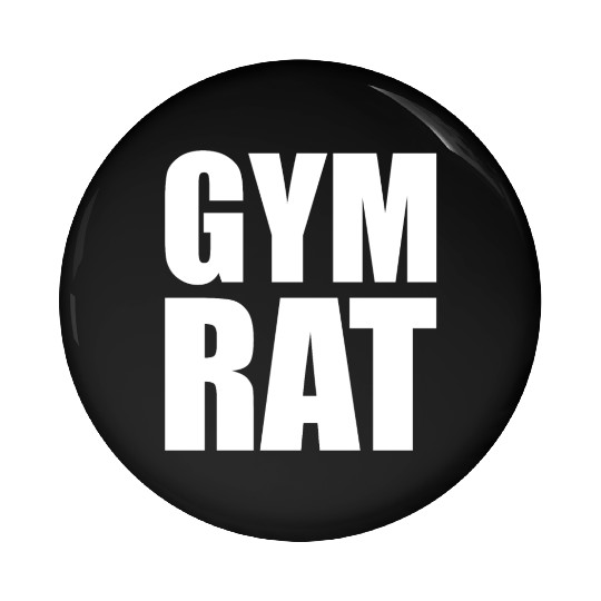Gym Rat - White Pin Buttons