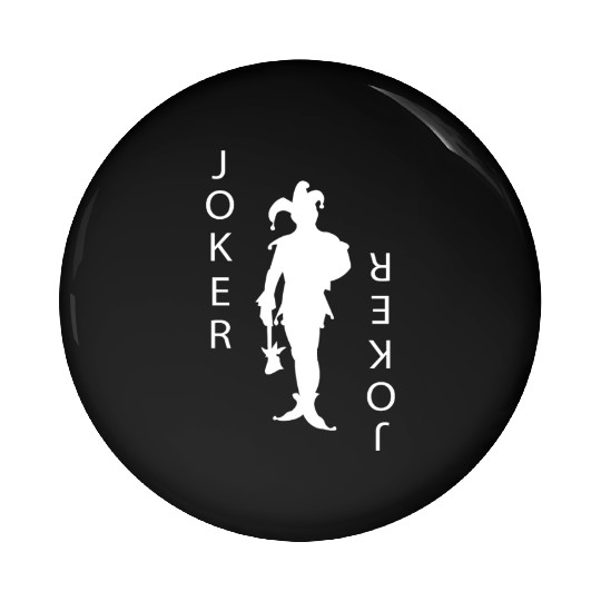 Joker Playing Card Gambling Pin Buttons