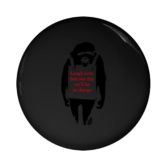 Laugh Now Monkey Sandwich Pin Buttons