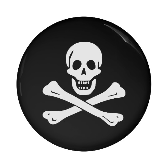 Skull and Crossbones Pin Buttons