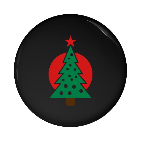 christmas tree with circle Pin Buttons