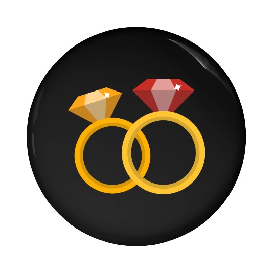 Wedding Rings Pin Buttons
