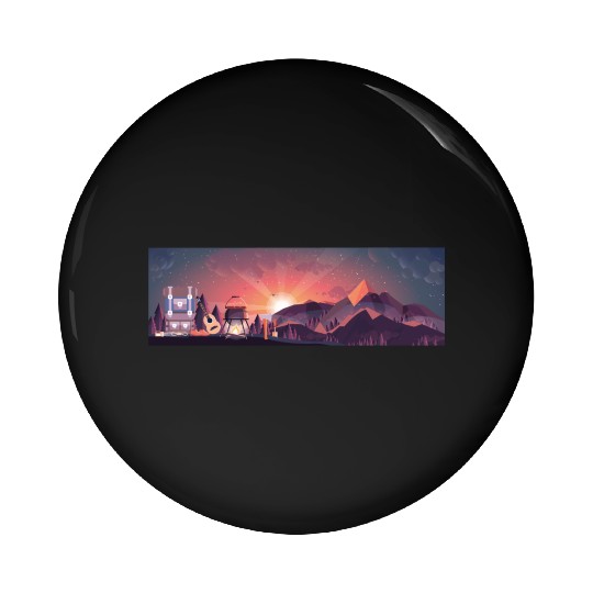 camping mountain Pin Buttons