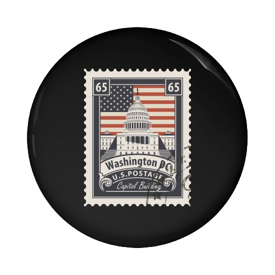 Countries Flags stamp Pin Buttons