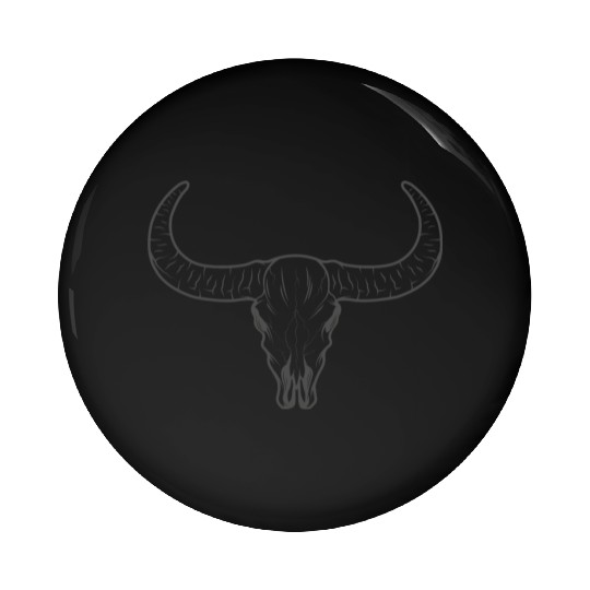 buffalo skull Pin Buttons