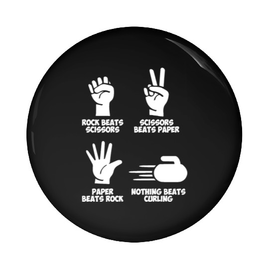 Curling Rock Paper Nothing Beats Pin Buttons