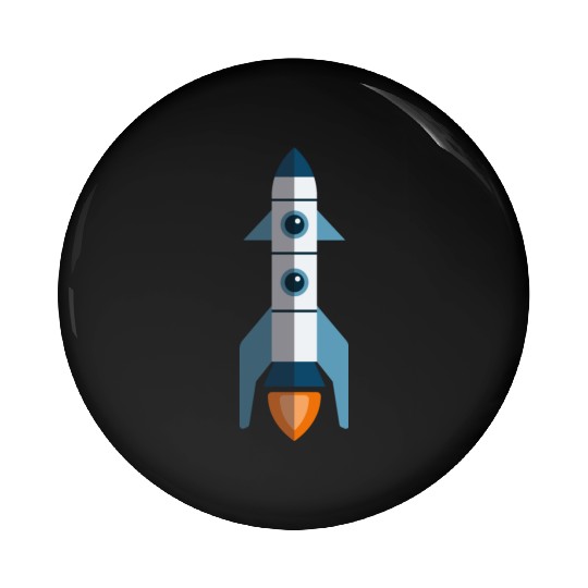 rocket ship Pin Buttons