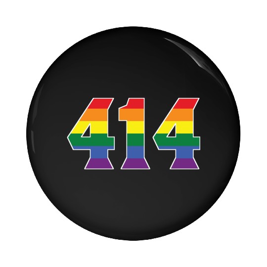 Gay Pride 414 Milwaukee Area Code Pin Buttons