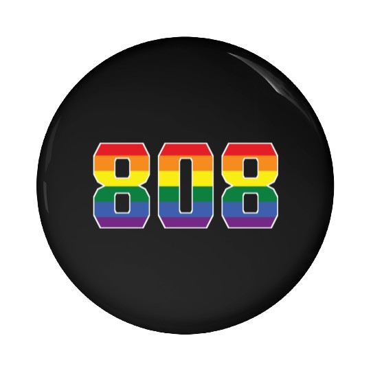 Gay Pride 808 Honolulu Area Code Pin Buttons