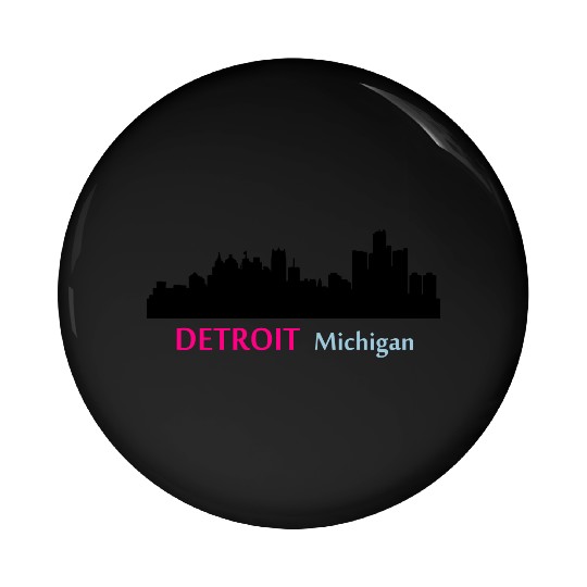 Detroit, Michigan Pin Buttons