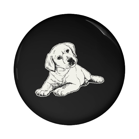 A Puppy Labrador Retriever Design For Dog Lovers Pin Buttons