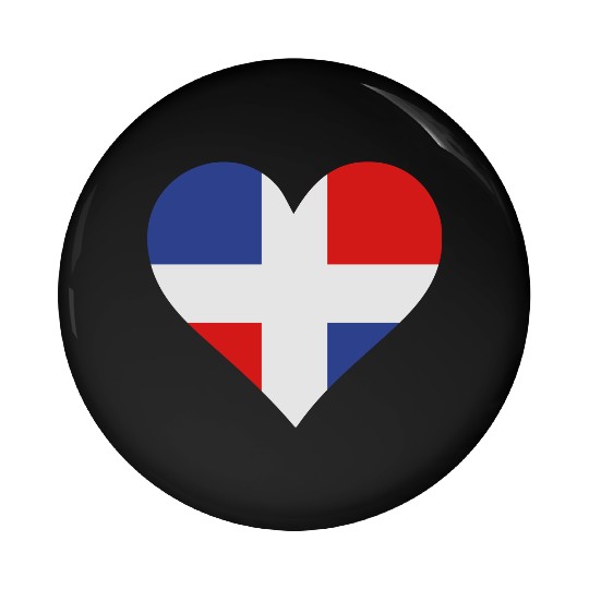 A Heart For The Dominican Republic Pin Buttons