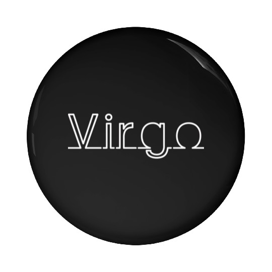 Virgo in White Pin Buttons