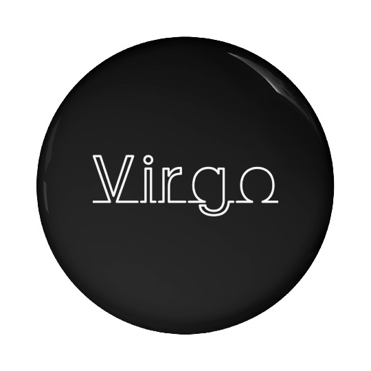 Virgo in White Pin Buttons