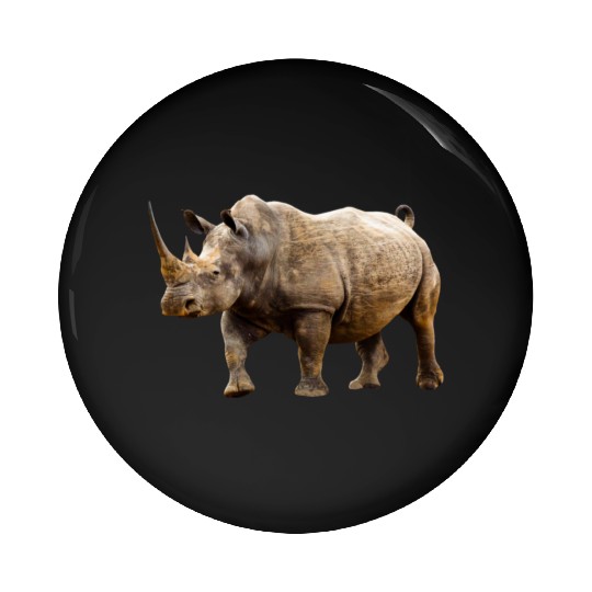 rhinoceros hippo nashorn1 Pin Buttons