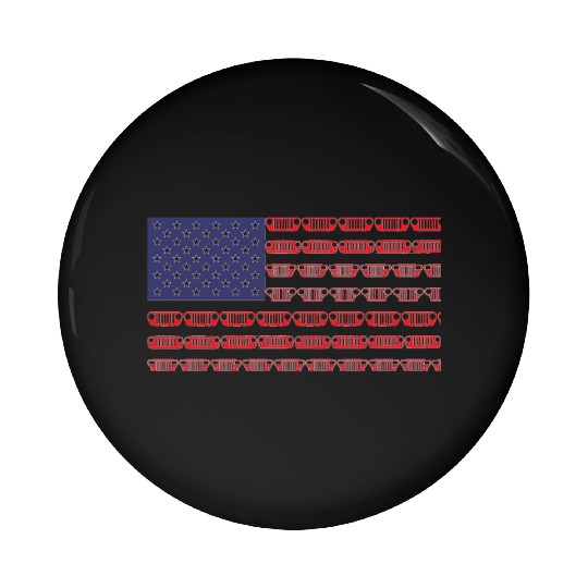 Flag of the United States jeep Pin Buttons