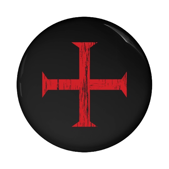 Knights Templar Crusader Cross Pin Buttons