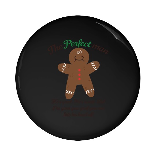 Gingerbread: The Perfect man Pin Buttons
