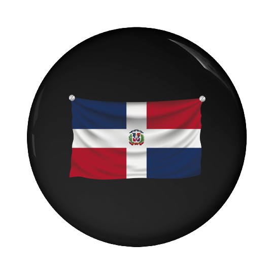 flag dominican republic Pin Buttons